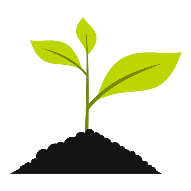 Icono de brote verde Ilustración plana del icono vectorial de brote Verde para la web