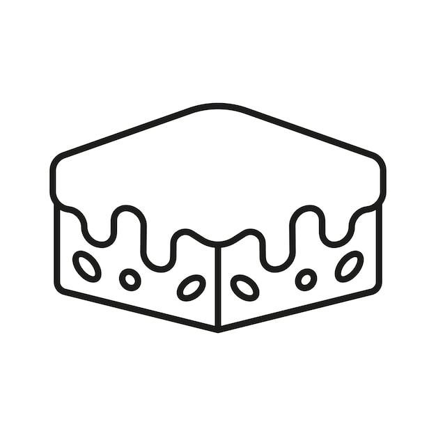 Icono de brownies con un diseño rico e indulgente perfecto para mejorar la panadería de postres