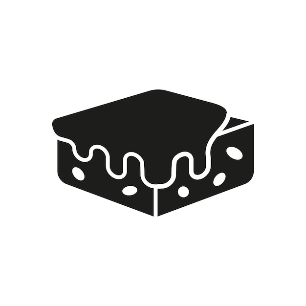Icono de brownies con un diseño rico e indulgente perfecto para mejorar la panadería de postres