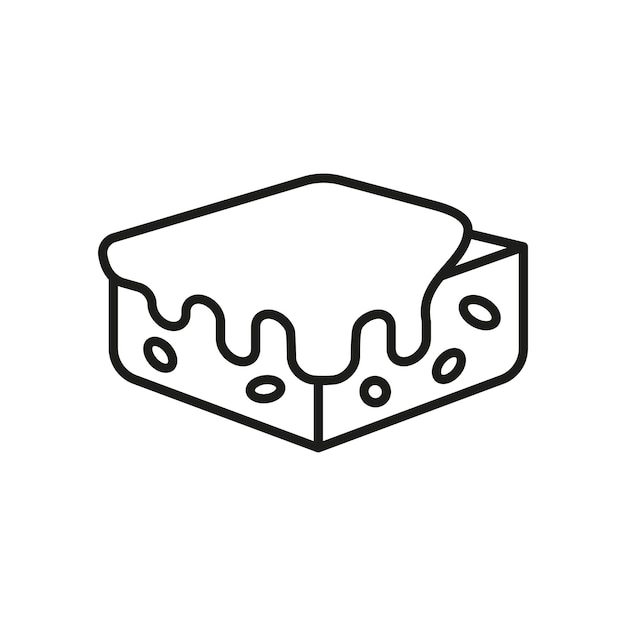 Icono de brownies con un diseño rico e indulgente perfecto para mejorar la panadería de postres