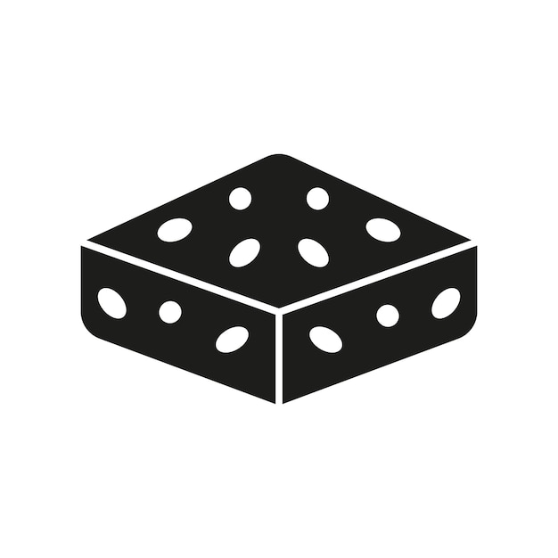 Icono de brownies con un diseño rico e indulgente perfecto para mejorar la panadería de postres