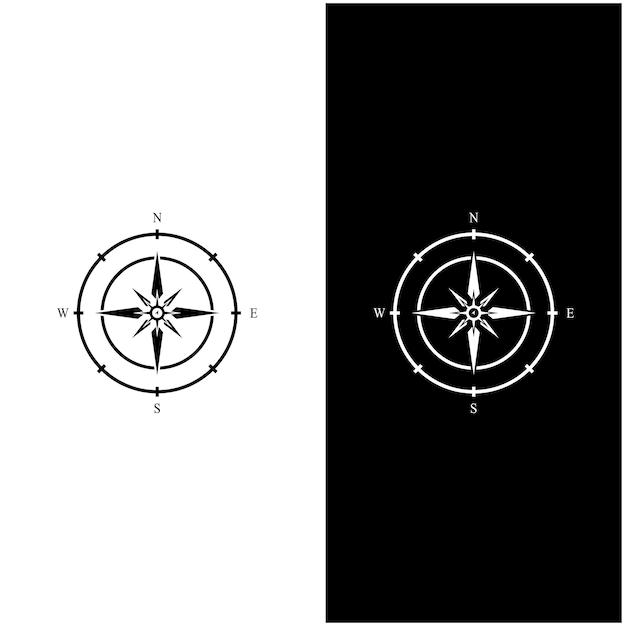 icono de brújula aislado en el fondo pictograma de brújula plana moderna concepto de mercadotecnia de Internet símbolo vectorial sencillo de moda para sitios web diseño o botón para aplicación móvil ilustración de logotipo