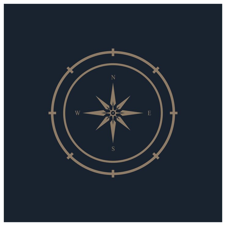 Vector icono de brújula aislado en el fondo pictograma de brújula plana moderna concepto de mercadotecnia de internet símbolo vectorial sencillo de moda para sitios web diseño o botón para aplicación móvil ilustración de logotipo