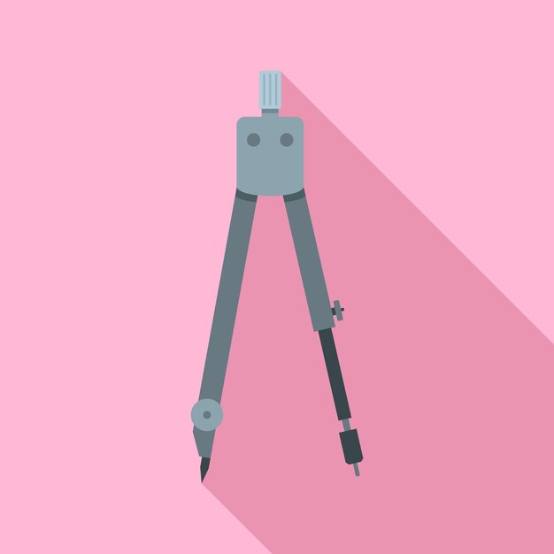 Icono de brújula de arquitecto Ilustración plana del icono de vector de brújula de arquitecto para diseño web