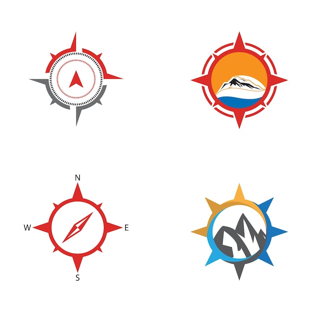 Icono de brújula Diseño de ilustración vectorial Plantilla de logotipo