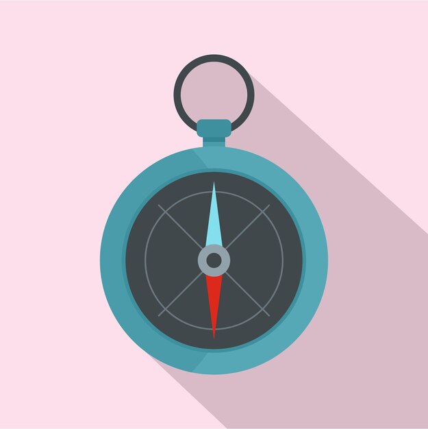 Icono de brújula Ilustración plana del icono de vector de brújula para diseño web