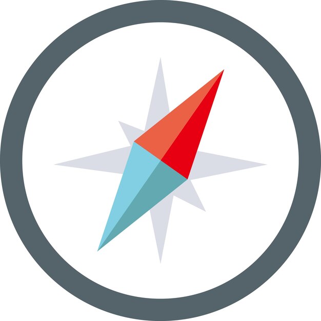Icono de brújula Ilustración vectorial de la herramienta de medición