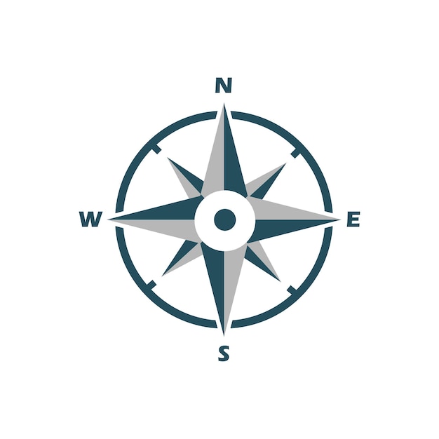 icono de la brújula el vector del equipo de navegación del campamento