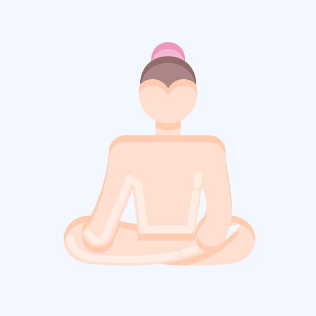 Icono de Buda relacionado con el símbolo de Tailandia estilo plano diseño simple editable