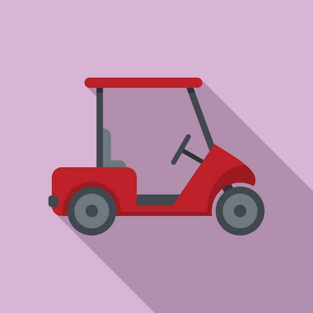 Icono de buggy de carrito de golf Ilustración plana del icono de vector de buggy de carrito de golf para diseño web