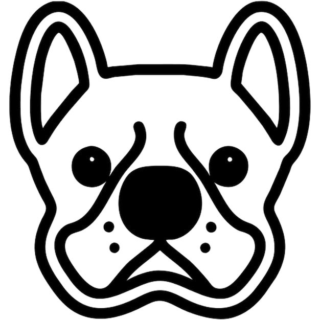 Vector el icono del bulldog francés