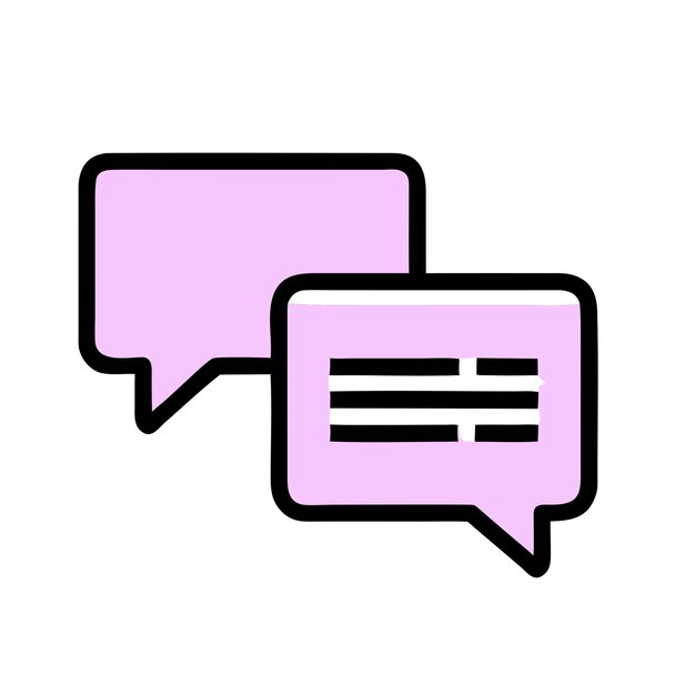 Ícono de burbuja de chat plana Ilustración de capa vectorial transparente en PNG
