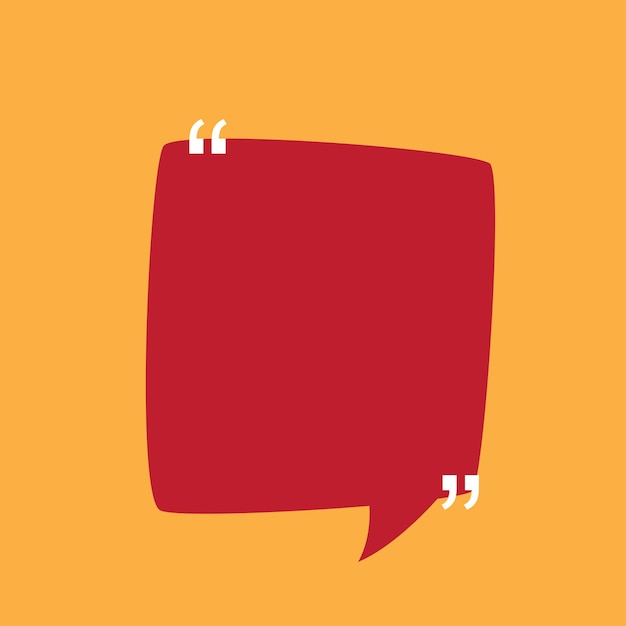 Icono de burbuja de habla en estilo plano Ilustración vectorial de habla en fondo naranja.