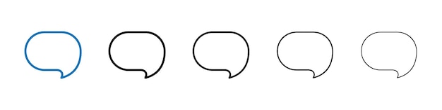 Icono de burbuja de habla Logotipo vectorial de esquema para la aplicación web