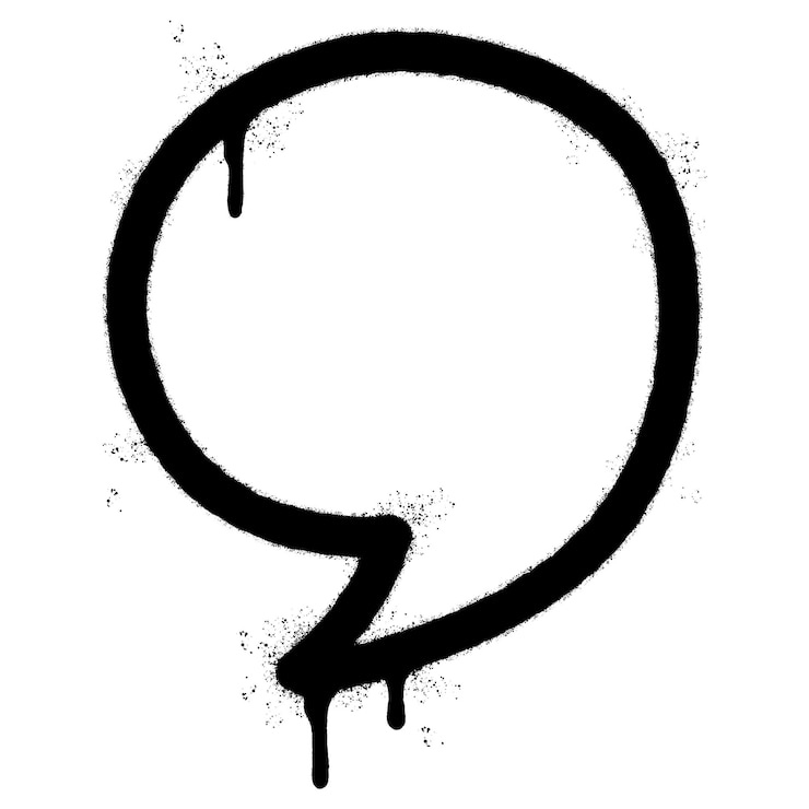 Vector icono de burbuja de habla pintado con spray aislado con un fondo blanco
