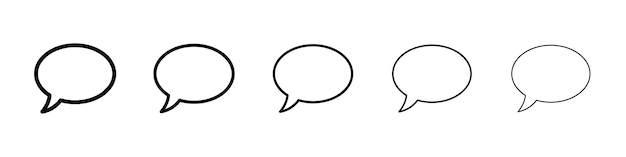 El icono de la burbuja de voz es el signo del logotipo vectorial