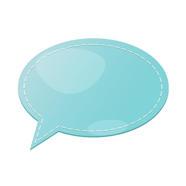 Icono de burbuja de voz vacío aislado sobre un fondo blanco