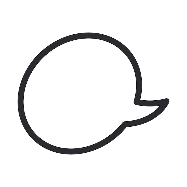 Icono de burbuja de voz vectorial diseño plano fondo blanco aislado