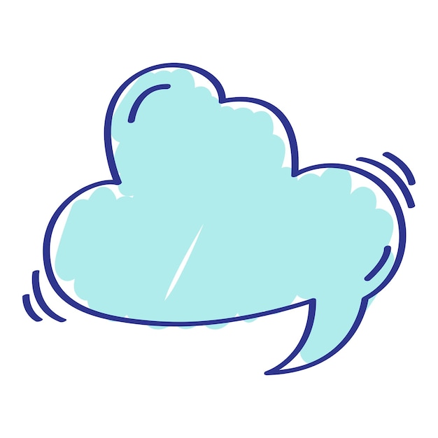 Icono de burbuja de voz vectorial diseño plano fondo blanco aislado
