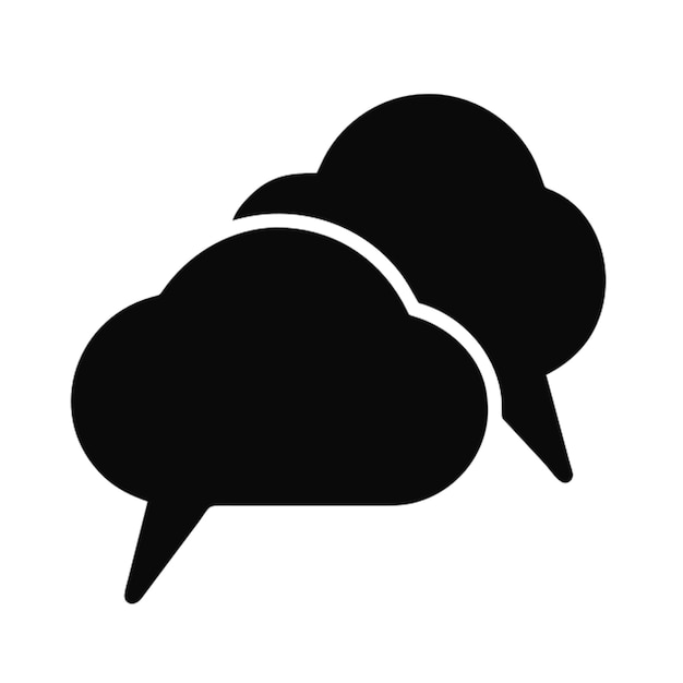 icono de burbujas de habla en la nube