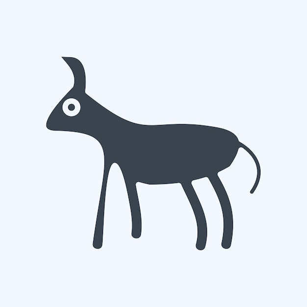 Icono Burro relacionado con Animales domésticos símbolo diseño de estilo glifo editable