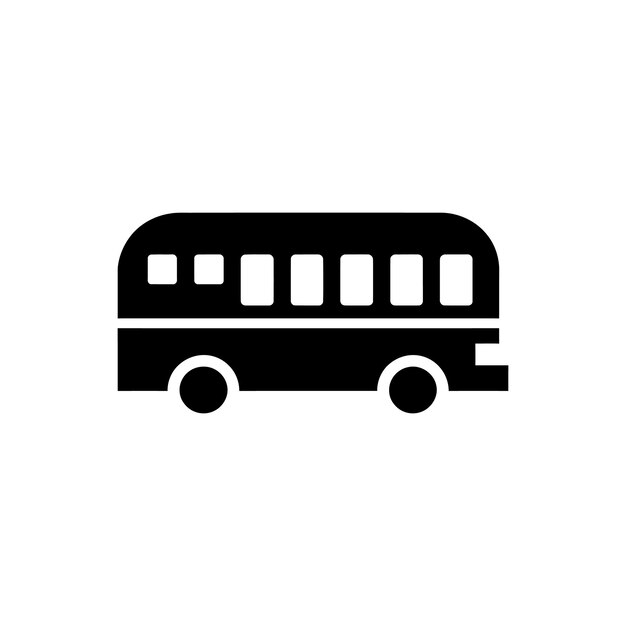 Ícono de bus Ilustración vectorial sencilla