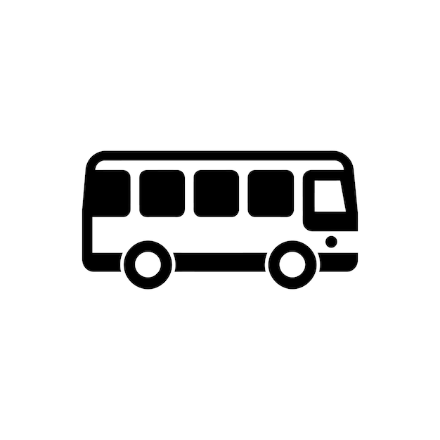 Ícono de bus Ilustración vectorial sencilla