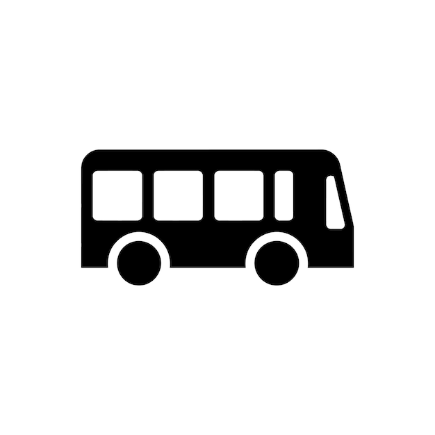 Ícono de bus Ilustración vectorial sencilla