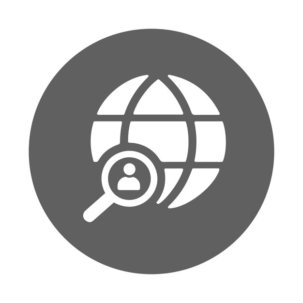 Ícono de búsqueda global Gráficos vectoriales en gris