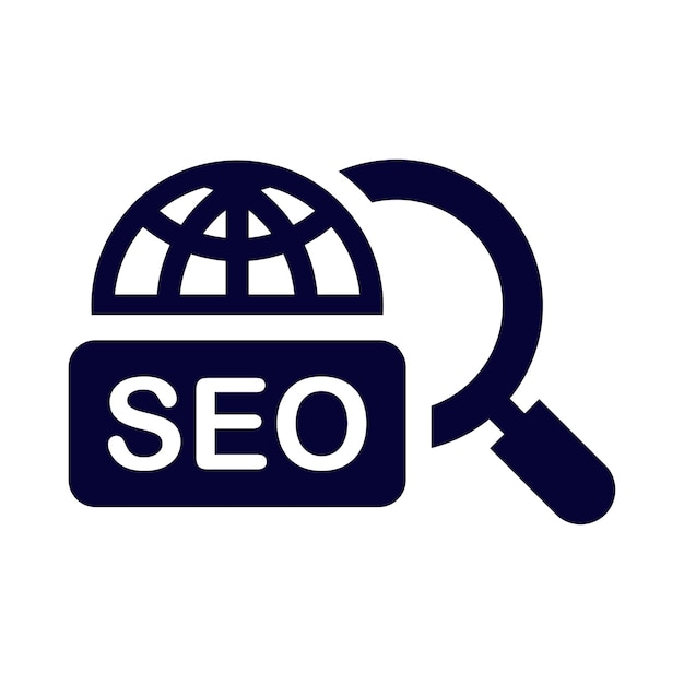 Icono de búsqueda global del navegador de conexión mundial de Seo