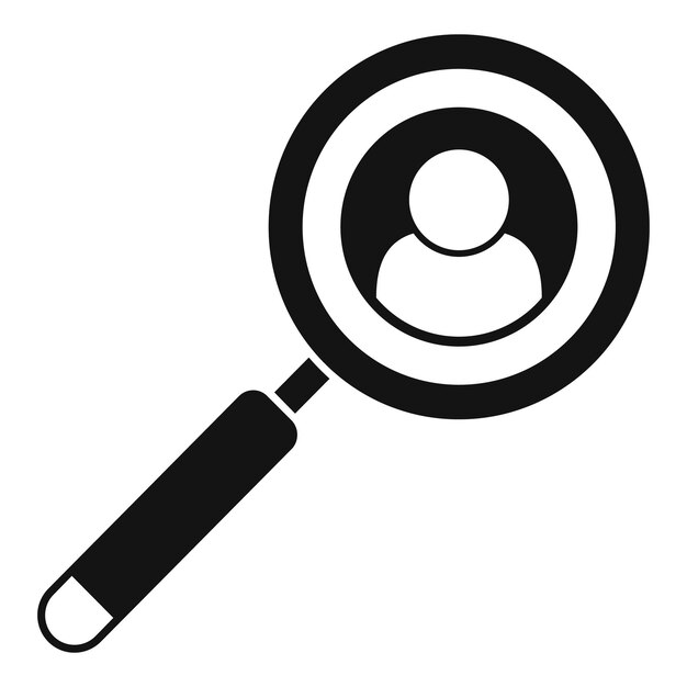 Icono de búsqueda de información personal Ilustración simple del icono de vector de búsqueda de información personal para diseño web aislado sobre fondo blanco