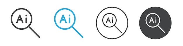 Icono de búsqueda inteligente Contorno del logotipo vectorial