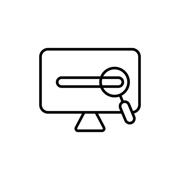 Icono de búsqueda en línea Colección de conjuntos de relleno plano