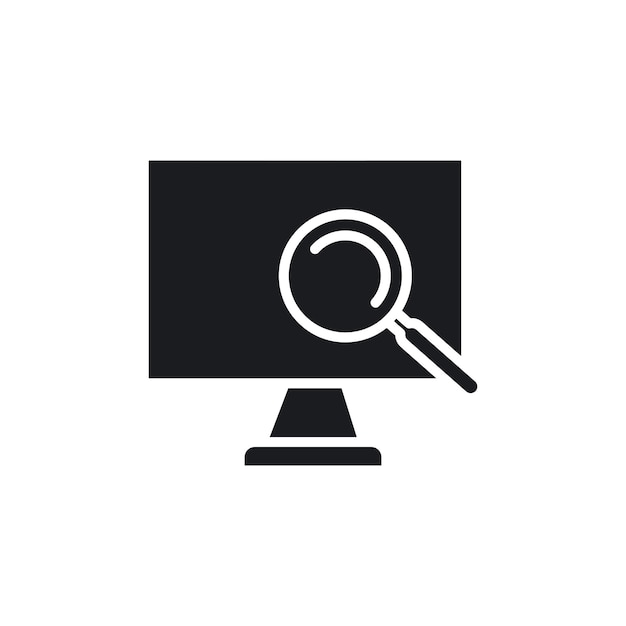 El icono de búsqueda en línea establece el símbolo vectorial de optimización de búsqueda en estilo negro lleno y delineado