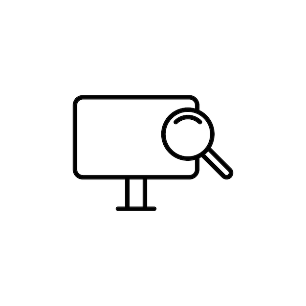 El icono de búsqueda en línea establece el símbolo vectorial de optimización de búsqueda en estilo negro lleno y delineado