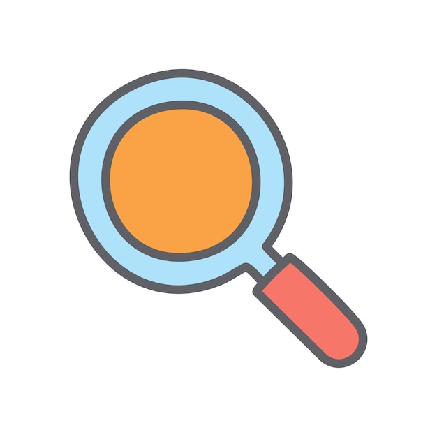 Icono de búsqueda de lupa Ilustración vectorial de diseño plano