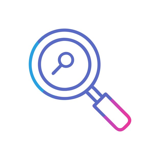 Icono de búsqueda de lupa Vector de negocios y educación para sitios web de interfaz de usuario y aplicaciones móviles