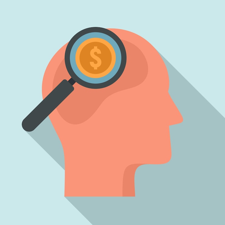 Vector icono de búsqueda de neuromarketing ilustración plana del icono de vector de búsqueda de neuromarketing para diseño web