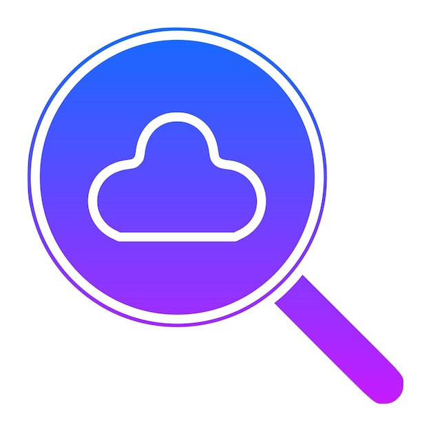 Icono de búsqueda en la nube