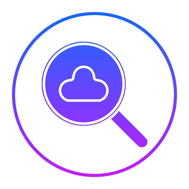 Icono de búsqueda en la nube
