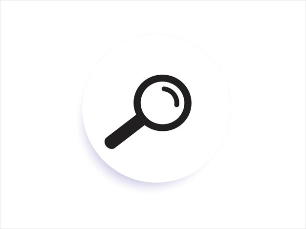 Icono de búsqueda o ilustración vectorial de la lupa.