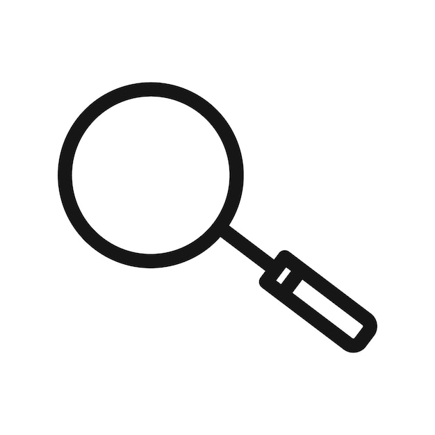 icono de búsqueda Vector de arte de línea negra
