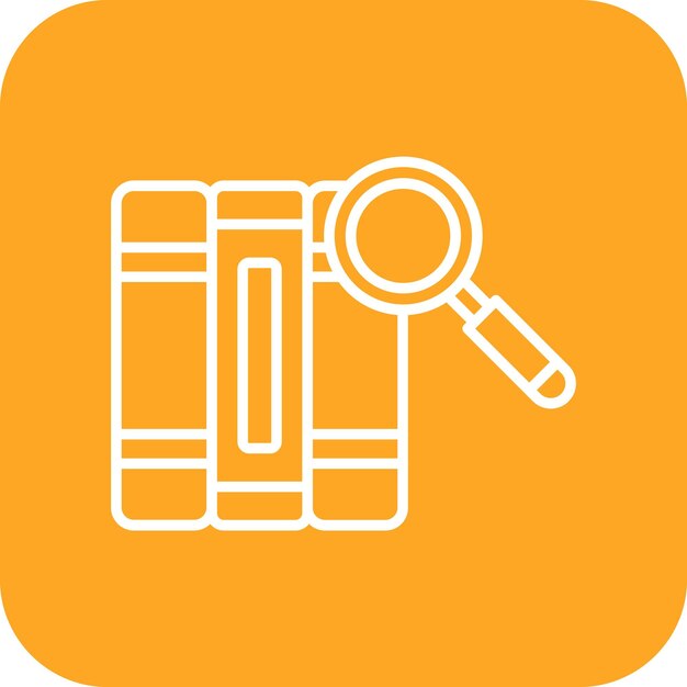 El icono de búsqueda del vector del libro se puede usar para el conjunto de iconos de la biblioteca
