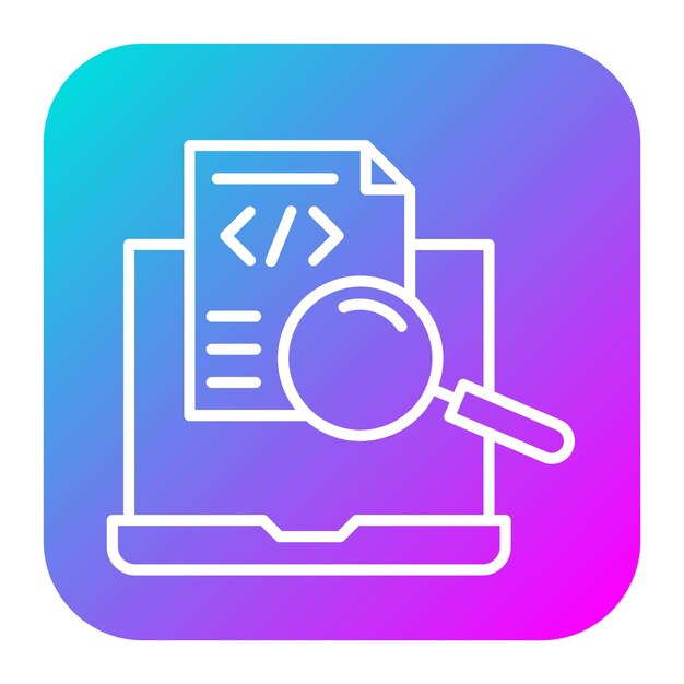 El icono de búsqueda vectorial en línea se puede utilizar para el conjunto de iconos de codificación y desarrollo