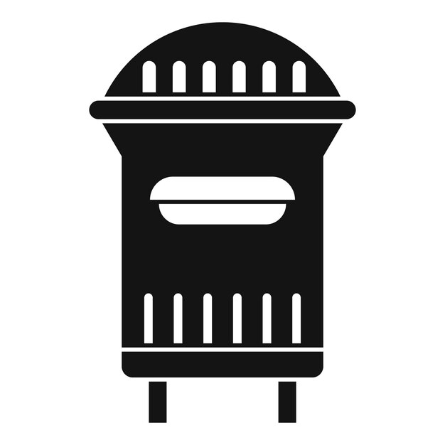 Icono de buzón de la calle de Londres Ilustración simple del icono de vector del buzón de la calle de Londres para diseño web aislado sobre fondo blanco