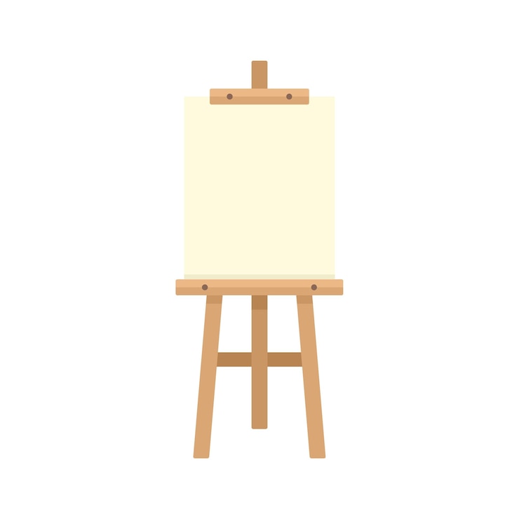 Vector icono de caballete de tablero ilustración plana del icono de vector de caballete de tablero aislado sobre fondo blanco