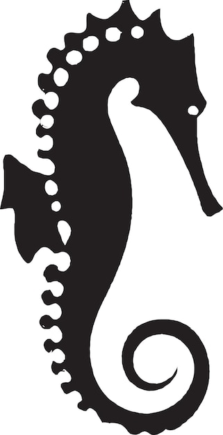 Icono de caballito de mar vectorial para una marca beachy y boho chic