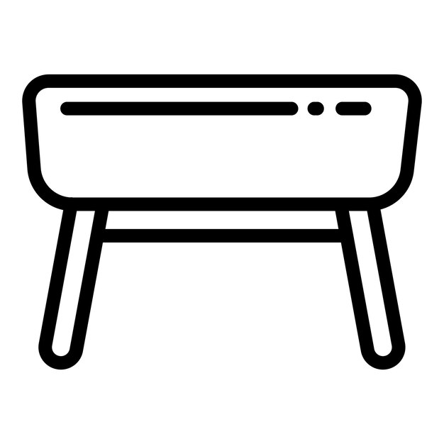 Icono de caballo de gimnasia contorno icono de vector de caballo de gimnasia para diseño web aislado sobre fondo blanco