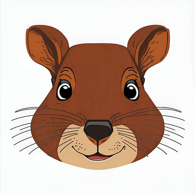 Vector icono de cabeza de agouti roedor sudamericano ilustración vectorial en estilo de dibujos animados