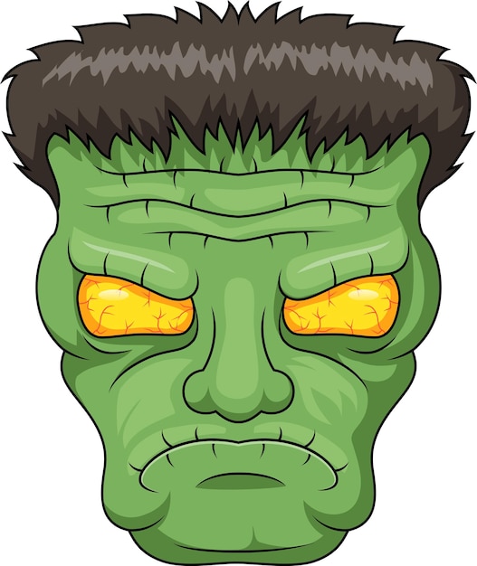Icono de la cabeza de Frankenstein Ilustración vectorial